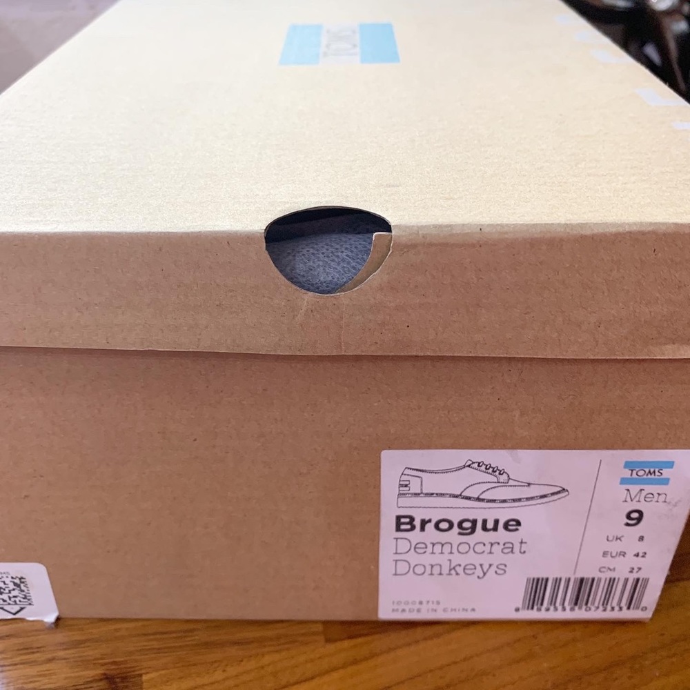 Toms Democratic donkey brogues election mens sz 9 - Picture 12 of 12